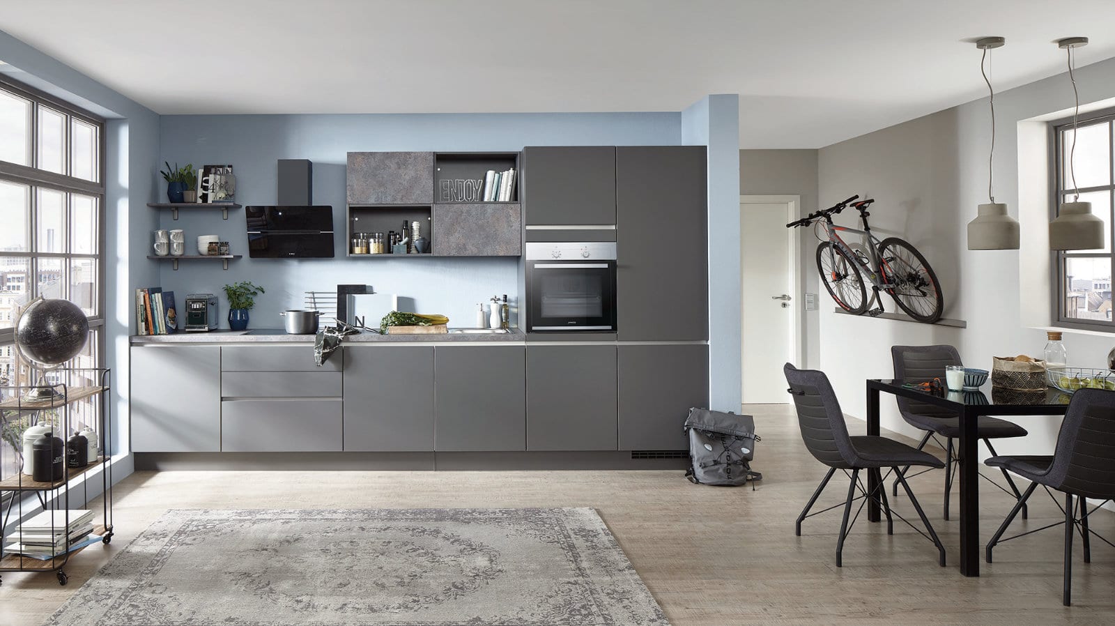 Nobilia Matt Grey Handleless Kitchen 2021 | Lead Wolf, Peterborough