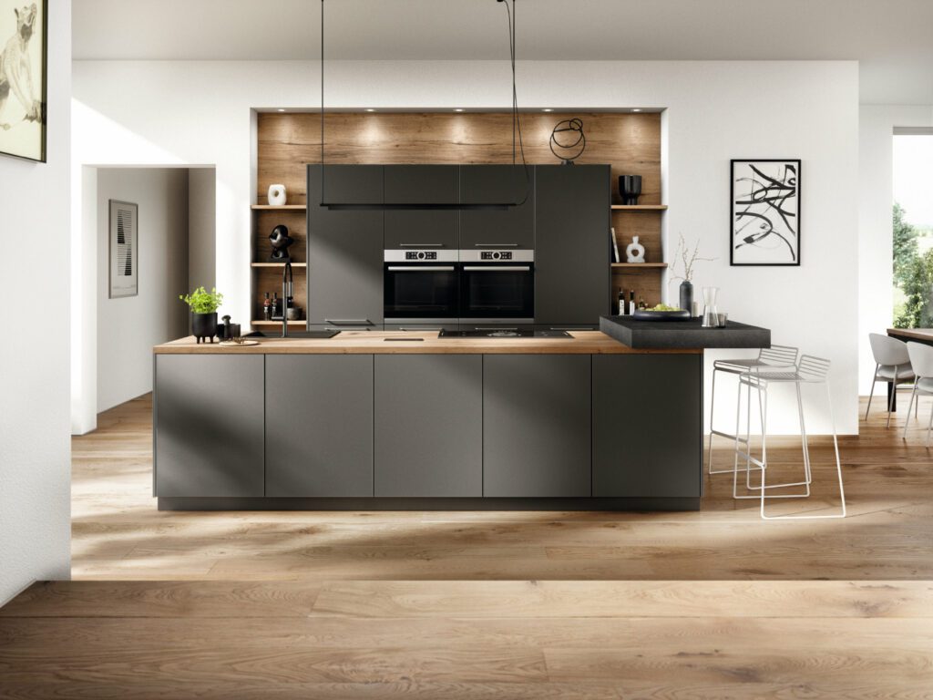 Nobilia Charcoal Matt Handleless Kitchen | Kutchenhaus, Sevenoaks