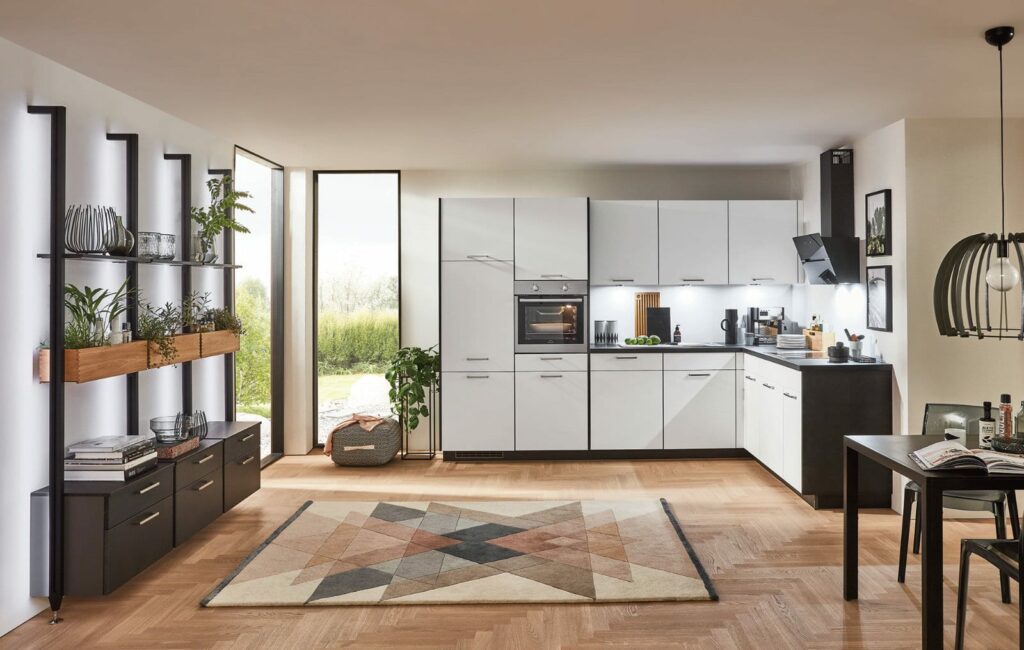 Nobilia Matt White L Shaped Kitchen 2021 | Kutchenhaus, Sevenoaks